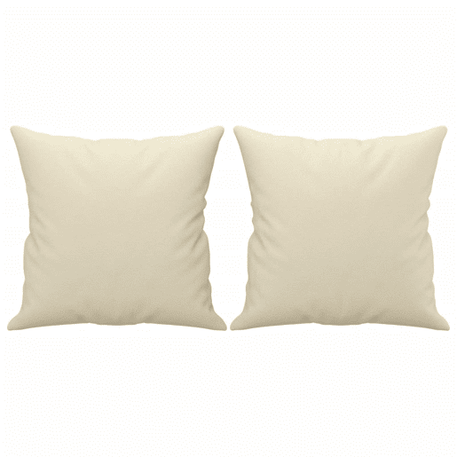 vidaXL Sofá 2 lugares + almofadas decorativas 140cm couro artif. creme vidaXL Sofá 2 lugares + almofadas decorativas 140cm couro artif. creme