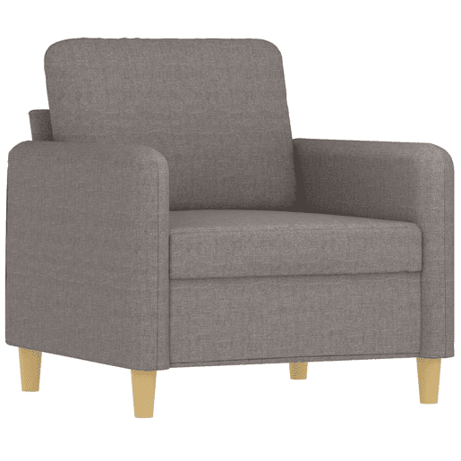 vidaXL 4 pcs conjunto de sofás com almofadas tecido cinza-acastanhado vidaXL 4 pcs conjunto de sofás com almofadas tecido cinza-acastanhado