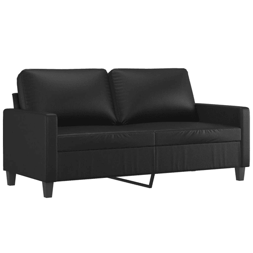 vidaXL 3 pcs conjunto de sofás com almofadões couro artificial preto vidaXL 3 pcs conjunto de sofás com almofadões couro artificial preto