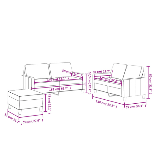 vidaXL 3 pcs conjunto de sofás com almofadões couro artificial preto vidaXL 3 pcs conjunto de sofás com almofadões couro artificial preto