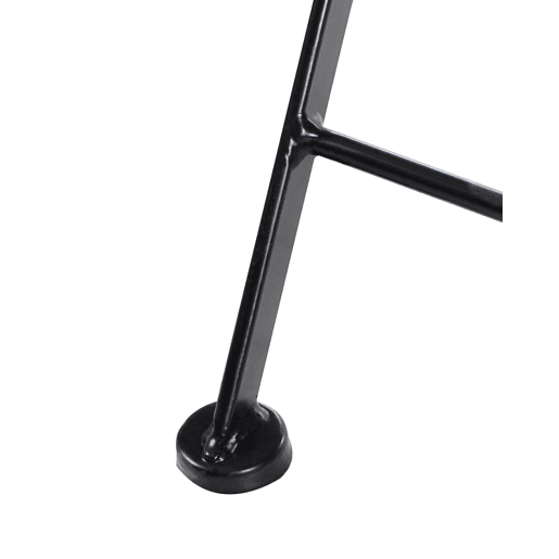 Conjunto de 2 cadeiras de jardim COMISO Dobrável Metal PretoBranco