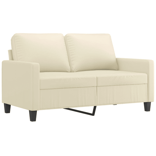 vidaXL 2 pcs conjunto sofás c almofadões couro artificial cor creme vidaXL 2 pcs conjunto sofás c almofadões couro artificial cor creme