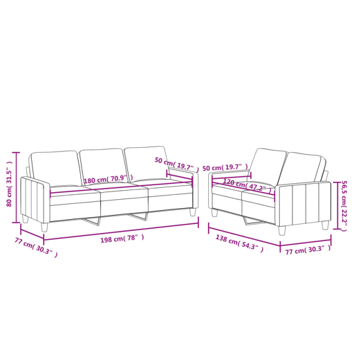 vidaXL 2 pcs conjunto sofás c almofadões couro artificial cor creme vidaXL 2 pcs conjunto sofás c almofadões couro artificial cor creme