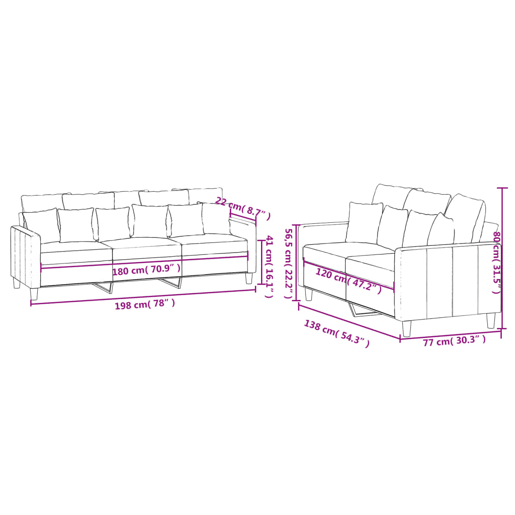 vidaXL 2 pcs conjunto de sofás com almofadões veludo rosa vidaXL 2 pcs conjunto de sofás com almofadões veludo rosa