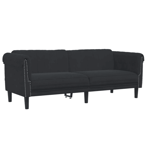 vidaXL 3 pcs conjunto de sofás veludo preto