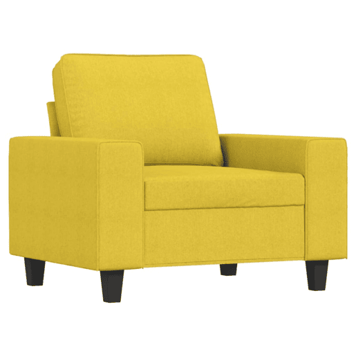 vidaXL 3 pcs conjunto de sofás tecido amarelo-claro vidaXL 3 pcs conjunto de sofás tecido amarelo-claro