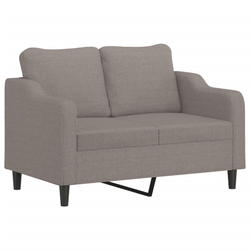 vidaXL 2 pcs conjunto de sofás com almofadas tecido cinza-acastanhado vidaXL 2 pcs conjunto de sofás com almofadas tecido cinza-acastanhado