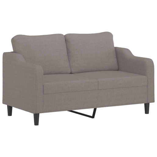 vidaXL 2 pcs conjunto de sofás com almofadas tecido cinza-acastanhado vidaXL 2 pcs conjunto de sofás com almofadas tecido cinza-acastanhado