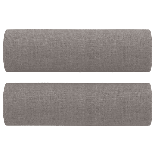 vidaXL 2 pcs conjunto de sofás com almofadas tecido cinza-acastanhado vidaXL 2 pcs conjunto de sofás com almofadas tecido cinza-acastanhado