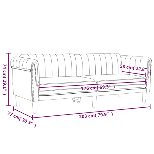 vidaXL 3 pcs conjunto de sofás veludo verde-escuro