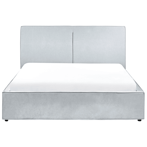 Cama baú Tecido MOISSAC 160 x 200 cm Azul claro