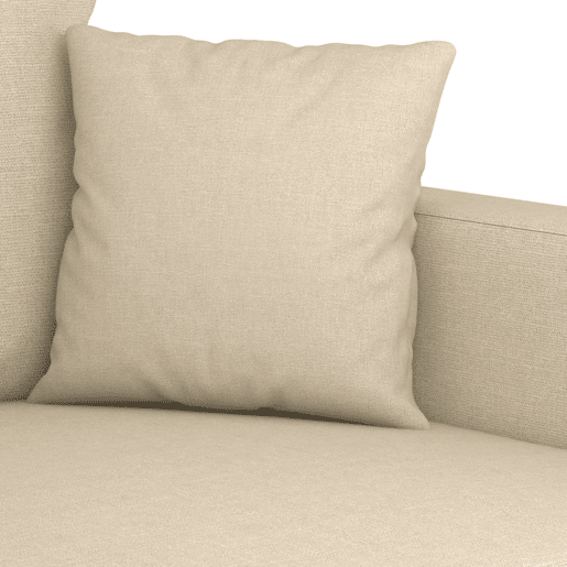 vidaXL 3 pcs conjunto de sofás com almofadões tecido cor creme vidaXL 3 pcs conjunto de sofás com almofadões tecido cor creme
