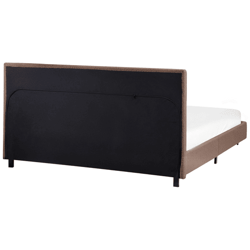 Cama Bouclé ALBI 140 x 200 cm Castanho