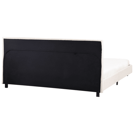 Cama Bouclé ALBI 180 x 200 cm Branco creme