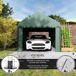 Garaje Exterior Coche Poliéster, Acero Galvanizado Outsunny Garaje Exterior Coche Poliéster, Acero Galvanizado Outsunny Verde