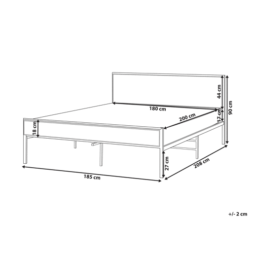 Cama AVANTON 180 x 200 cm Preto