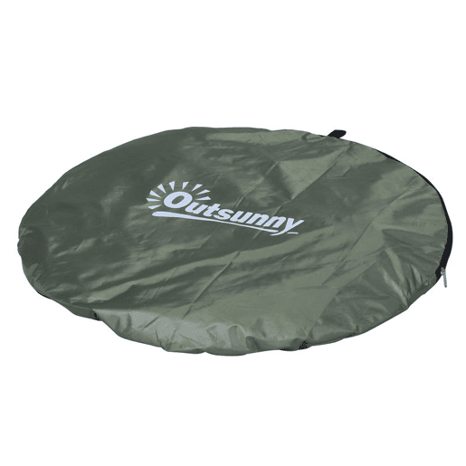 Outsunny Barraca de vestir dobrável Tenda para Duche Portátil com Cobertura Praia e Montanha 120x120x190 cm Verde