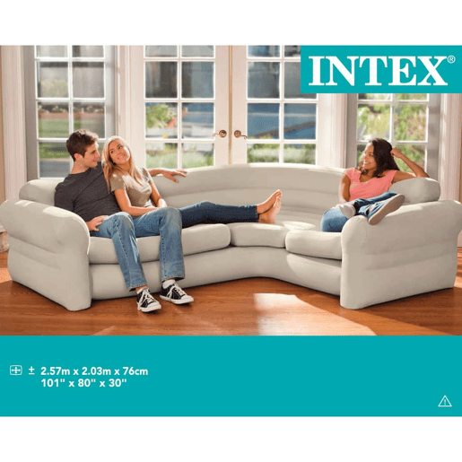 Intex Sofá de canto insuflável 257x203x76 cm 68575NP