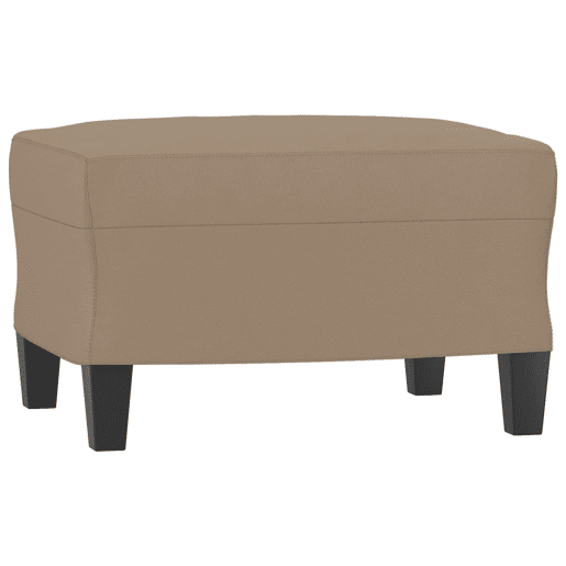 vidaXL 3 pcs conjunto sofás c almofadas couro artificial cappuccino vidaXL 3 pcs conjunto sofás c almofadas couro artificial cappuccino