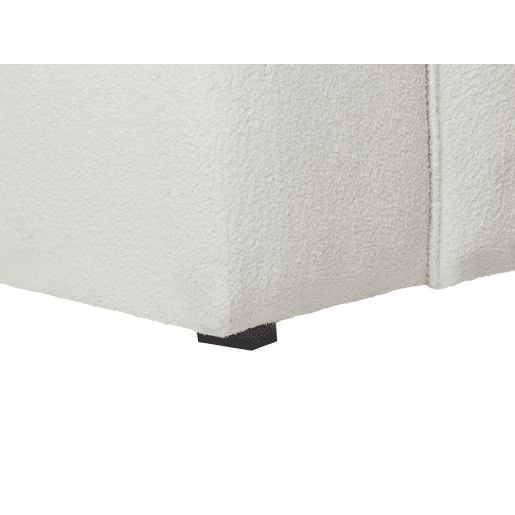 Sofá de canto DOLVA Bouclé Branco creme 3 lugares à esquerda Sofá de canto DOLVA Bouclé Branco creme 3 lugares à esquerda