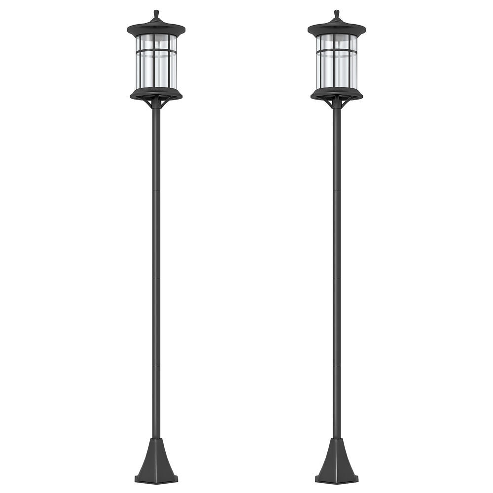 Farolas Solares Exterior Acero Inoxidable, ABS Outsunny