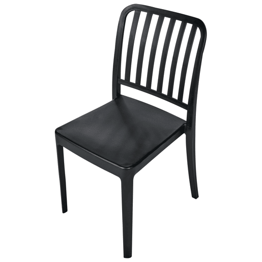 Conjunto de 4 cadeiras de jardim SERSALE Material sintético Preto