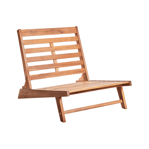 Conjunto de 2 cadeiras de jardim com almofadas MICCIANO Madeira de acácia Branco creme