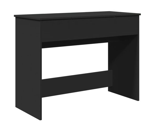 Vidaxl tocador con espejo negro 100x45x76 cm