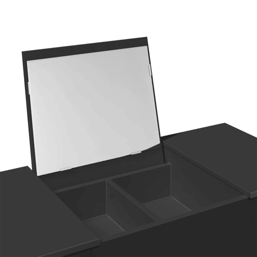 vidaXL Toucador com espelho 100x45x76 cm preto vidaXL Toucador com espelho 100x45x76 cm preto