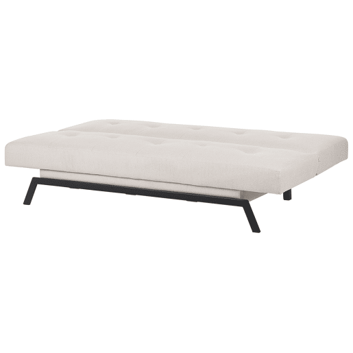 Sofá-cama LEEDS Tecido Branco 3 lugares Sofá-cama LEEDS Tecido Branco 3 lugares
