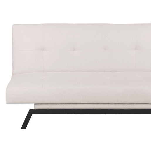 Sofá-cama LEEDS Tecido Branco 3 lugares Sofá-cama LEEDS Tecido Branco 3 lugares