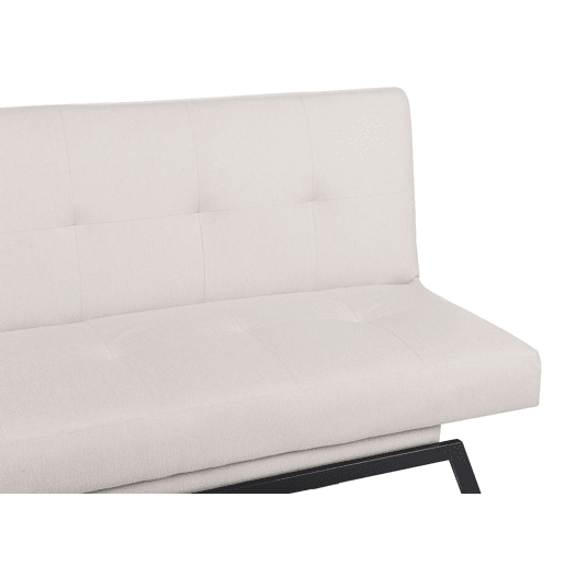Sofá-cama LEEDS Tecido Branco 3 lugares Sofá-cama LEEDS Tecido Branco 3 lugares