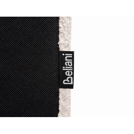 Cama de água Bouclé ALBI 180 x 200 cm Branco creme