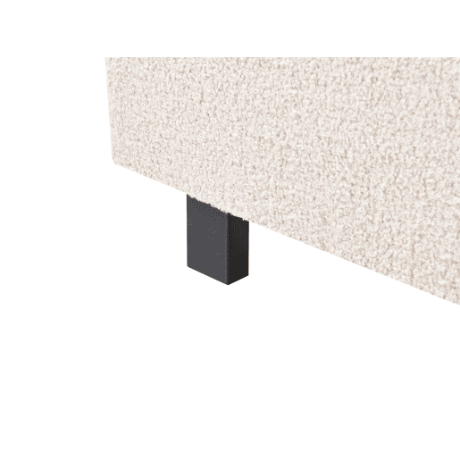 Cama de água Bouclé ALBI 180 x 200 cm Branco creme