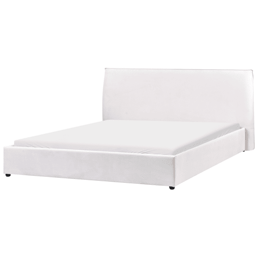 Cama de água Veludo LAVAUR 180 x 200 cm Branco creme