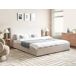 Beliani Cama de agua Terciopelo LAVAUR 204x221 Beliani Cama de agua Terciopelo LAVAUR 204x221 Crema