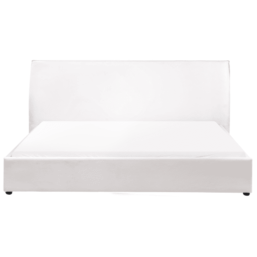 Cama de água Veludo LAVAUR 180 x 200 cm Branco creme