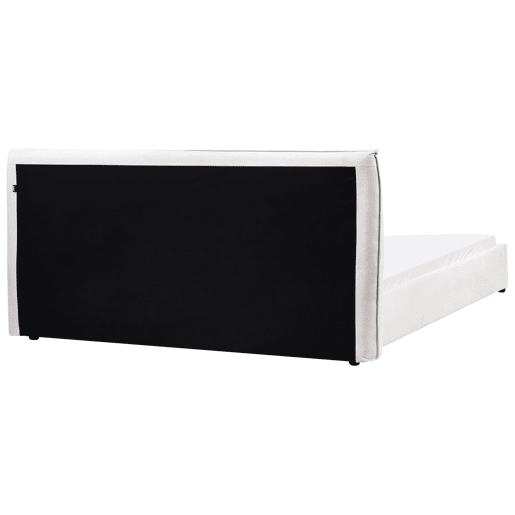 Cama de água Veludo LAVAUR 180 x 200 cm Branco creme