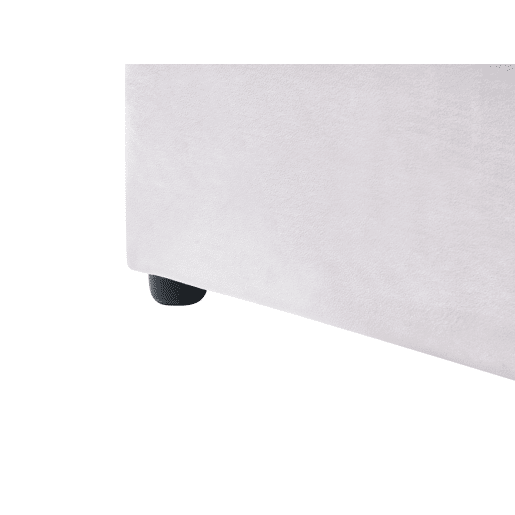 Cama Veludo LAVAUR 160 x 200 cm Branco creme