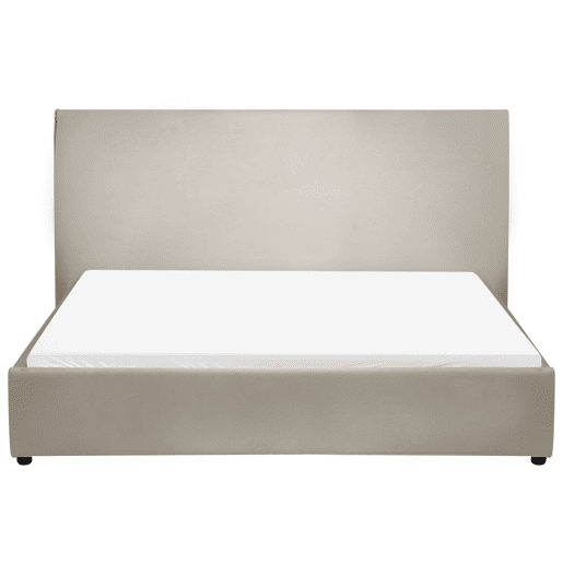 Cama de água Veludo LAVAUR 160 x 200 cm Taupe