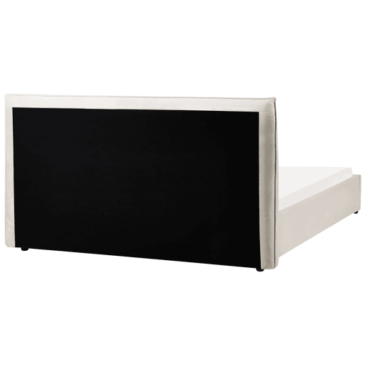 Cama de água Veludo LAVAUR 160 x 200 cm Taupe