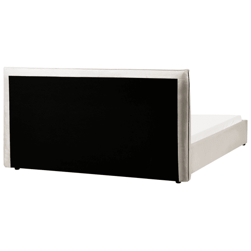 Cama Veludo LAVAUR 180 x 200 cm Taupe
