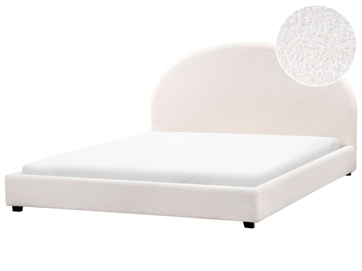 Beliani Cama de agua Bouclé VAUCLUSE 194x214