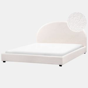 Cama de água Bouclé VAUCLUSE 180 x 200 cm Branco creme