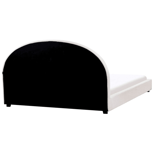 Cama de água Bouclé VAUCLUSE 180 x 200 cm Branco creme