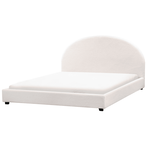 Cama de água Bouclé VAUCLUSE 180 x 200 cm Branco creme