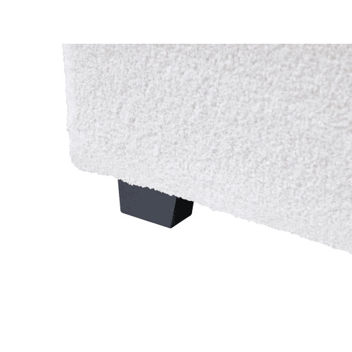 Cama de água Bouclé VAUCLUSE 180 x 200 cm Branco creme