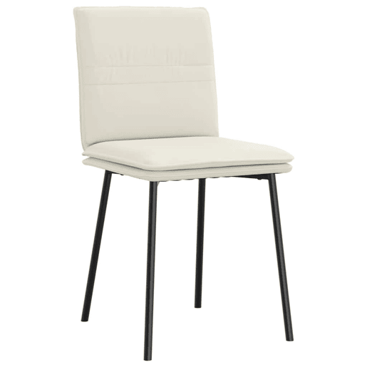 vidaXL Cadeiras de jantar 4 pcs veludo cor creme vidaXL Cadeiras de jantar 4 pcs veludo cor creme