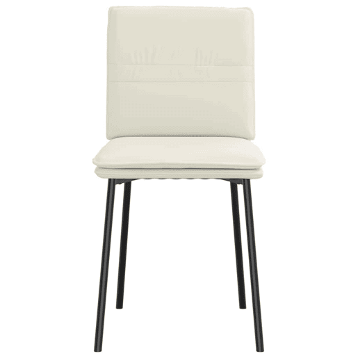 vidaXL Cadeiras de jantar 4 pcs veludo cor creme vidaXL Cadeiras de jantar 4 pcs veludo cor creme