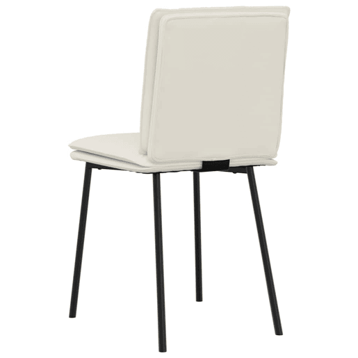 vidaXL Cadeiras de jantar 4 pcs veludo cor creme vidaXL Cadeiras de jantar 4 pcs veludo cor creme